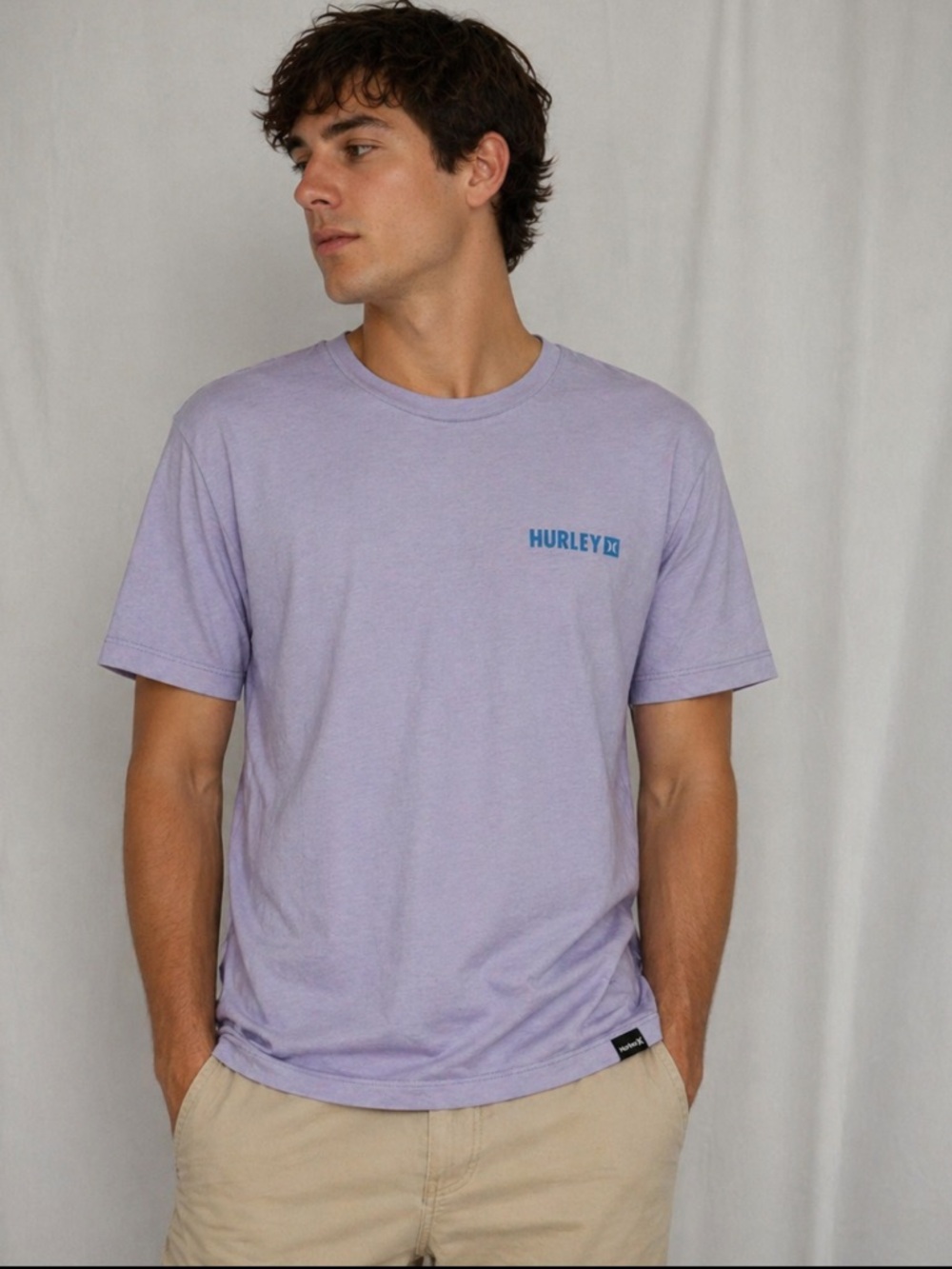 Hurley NWT Circle Gradient T-Shirt Size M Purple Logo Graphic Tee